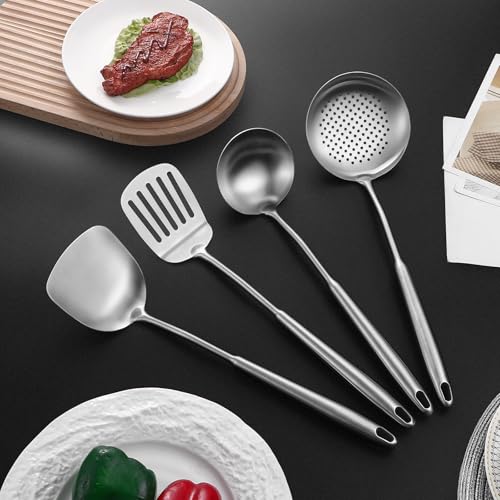 15" Wok Spatula and Ladle (4 Count)