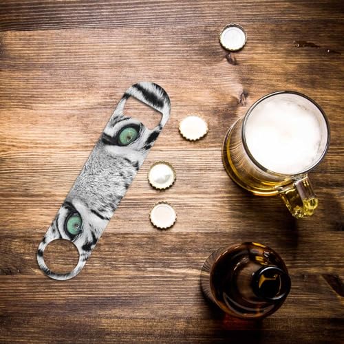 White Tiger Stainless Steel Bottle Opener Close