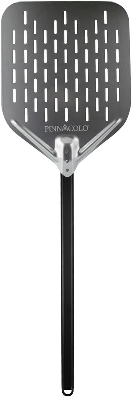 12 Inch Perforated Aluminum Pizza Peel with Handle - Lightweight and Easy to Use, Perfect for Homemade Pizza, Bread, and Pastries - Culinary Roots