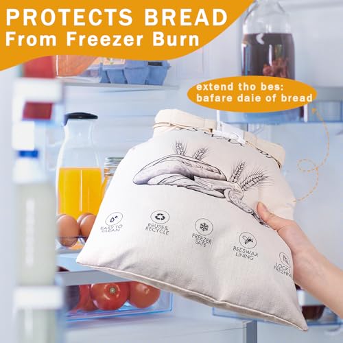 2 Pack Reusable Beeswax Bread Bags for Sourdough & Homemade Bread (2 Count)