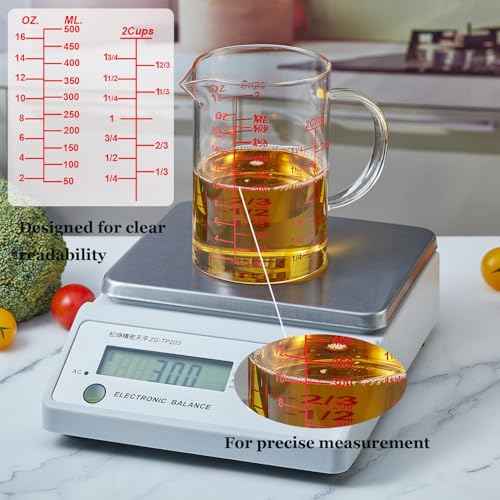 Ackers Mirror Scale Glass Measuring Cup