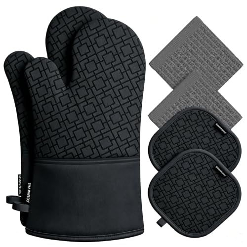 Oven Mitts and Pot Holders Sets 6pcs (6 Count)
