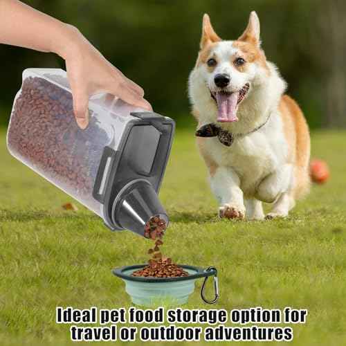 2 Pack 3 Lbs Pet Dog Cat Food Bird Seed Storage Containers for Travel (2 Count)