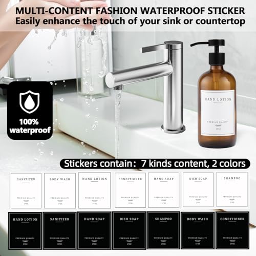 Amber Glass Soap Dispenser (2 Count)