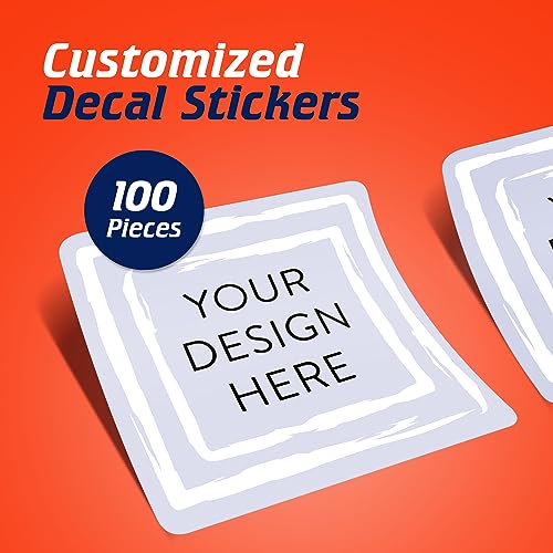 100 Custom Vinyl Stickers (100 Count)