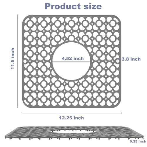 TOOVEM 2PCS Kitchen Sink Mats (2 Count)