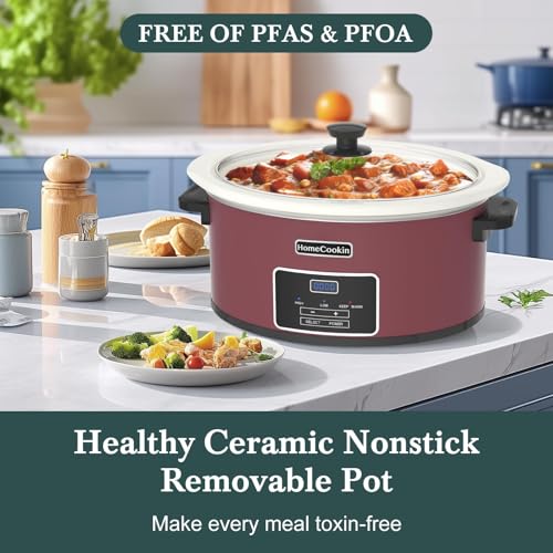 7 Quart Programmable Slow Cooker with Timer Keep Warm