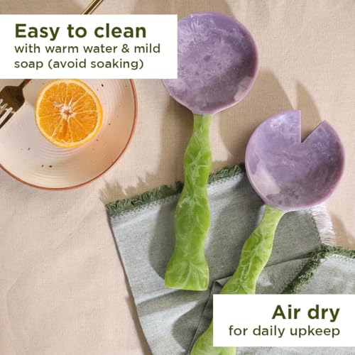 Lavender & Sage Resin Salad Servers