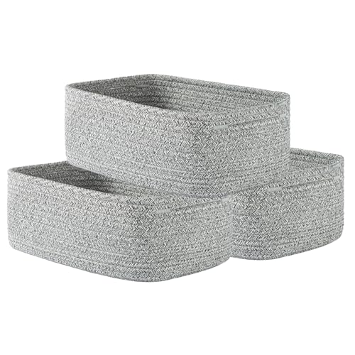 Small Woven Storage Basket for Organizing (3 Count)