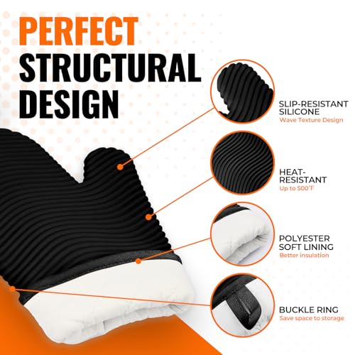 Silicone Oven Mitts (2 Count)