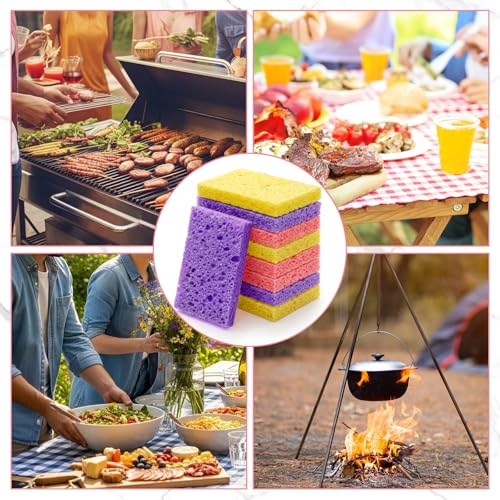 90 Pieces Compressed Wood Pulp Dish Sponges for Kitchen (90 Count)
