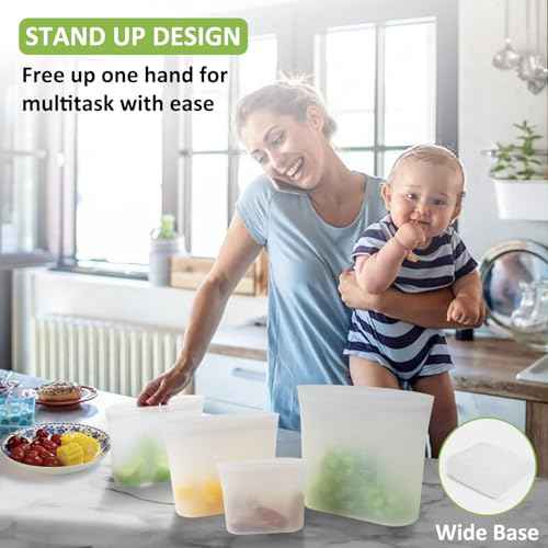 100% Silicone Reusable Storage Bag (12 Count)