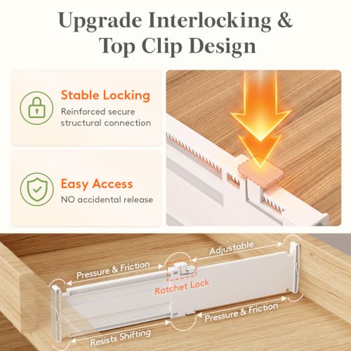 3.2" High Drawer Dividers for Clothes (4 Count)