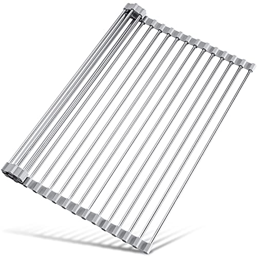 Roll Up Dish Drying Rack Over Sink