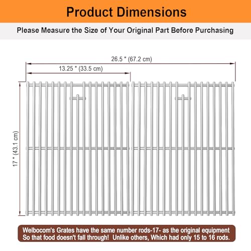 17" Grill Grates for Nexgrill 720