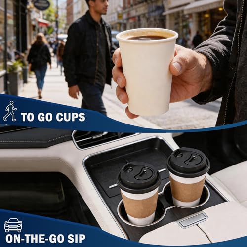 Disposable Paper Coffee Cups 12 oz 1000 Count Bulk