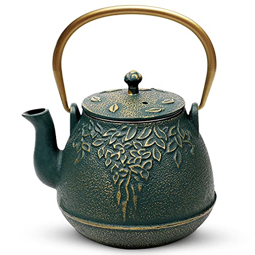 Tea Kettle TOPTIER Japanese Cast Iron Teapot with Infuser