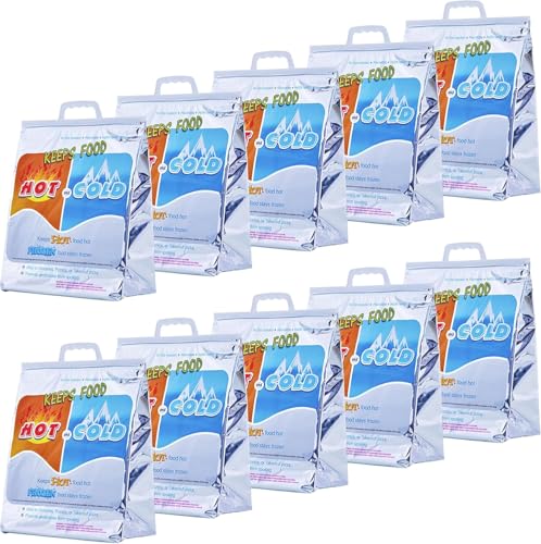 Hot and Cold Insulated Bags for Food Delivery (10 Count)