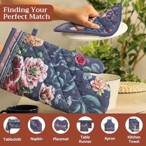 100% Cotton Oven Mitt & Pot Holder Set (2 Count)