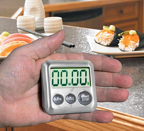 Elegant Digital Kitchen Timer Stainless Steel (6 Count)