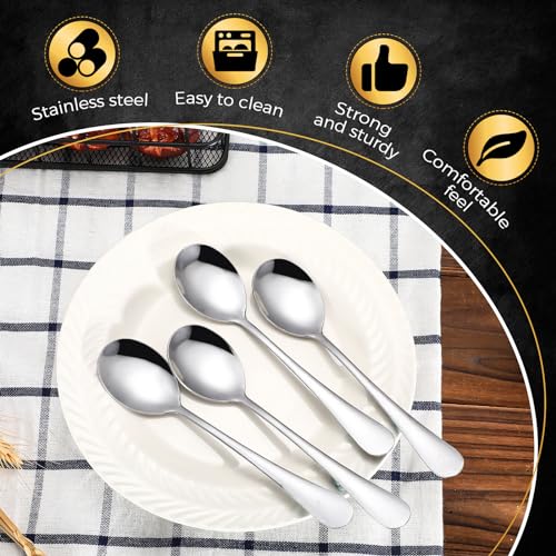 100 Pcs Soup Spoons Bulk (100 Count)
