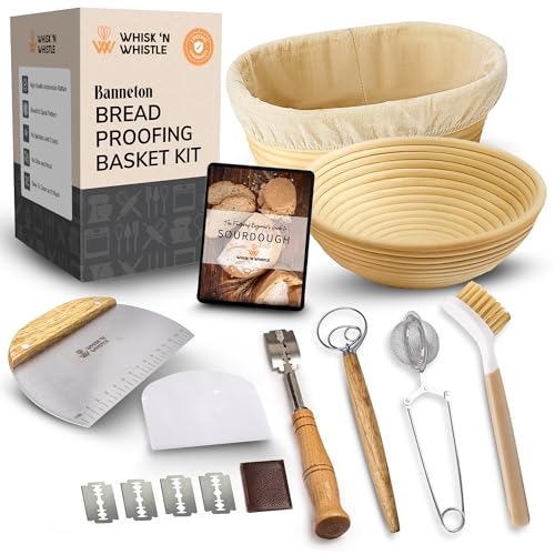 Complete Banneton Bread Proofing Basket Set (2 Count)