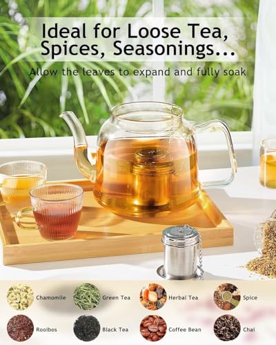 2 Pack Tea Infuser with Scoop for Loose Leaf Tea Steeper