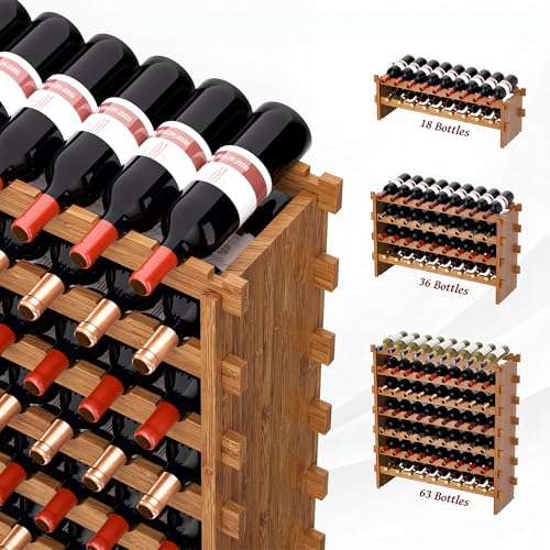 Bamboo Stackable Wine Rack (72 Count)