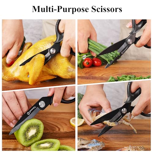 Kitchen Scissors All Purpose Heavy Duty Scissors Titanium Coated