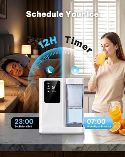 Nugget Ice Maker Countertop with 3L Detachable Tank