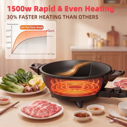 TWIN™ Dual Shabu Shabu Electric Hot Pot Fast & Even Heatup