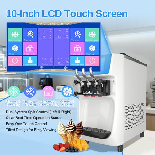 Commercial Soft Serve Ice Cream Machine 3 Flavor