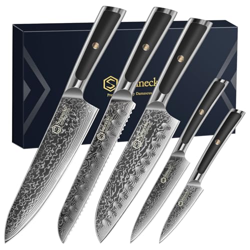 Damascus Kitchen Knife Set 5 Piece (5 Count)