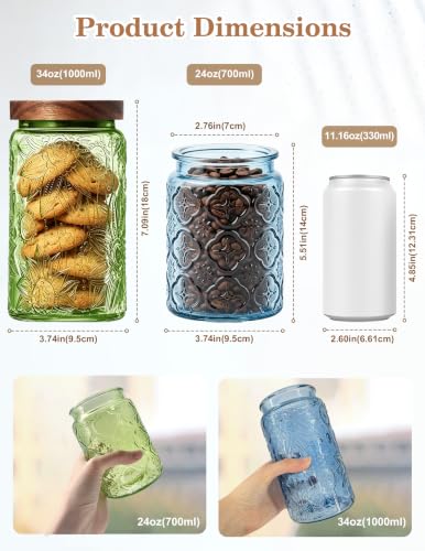 Glass Jar with Airtight Wood Lid