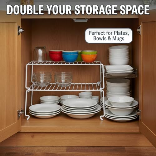 4 Pack Kitchen Cabinet Shelf Riser (4 Count)