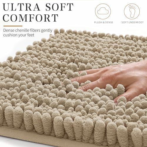 Bathroom Rugs Non Slip Washable 24x17 Inch