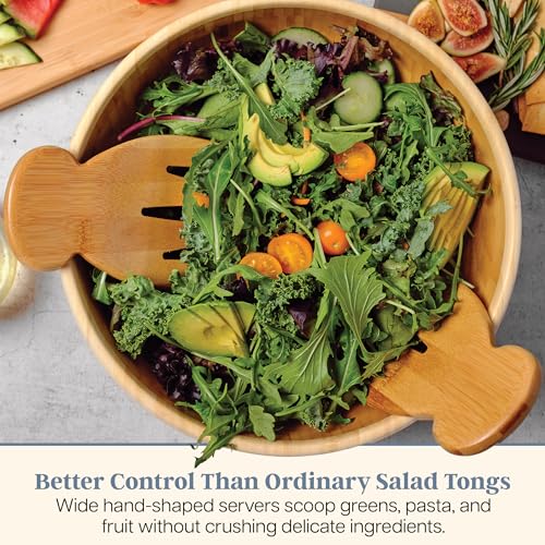 Salad Hands Wood Salad Tongs Alternative for Serving