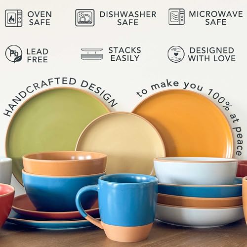 Ceramic Artisan Matte Large Latte Mug Set of 4 (4 Count)