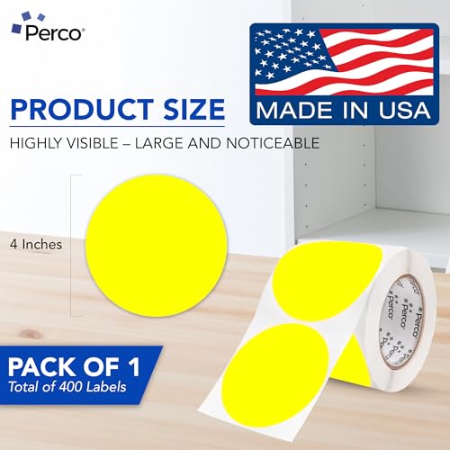 Neon Yellow Round Circle Dot Sticker 4