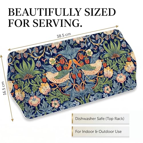 Morris & Co Strawberry Thief Blue Collection Sandwich Tray