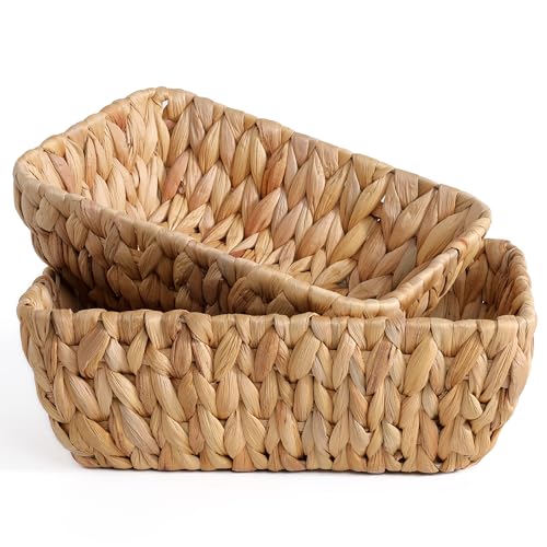 Small Wicker Baskets for Organizing 2 Pack (2 Count)
