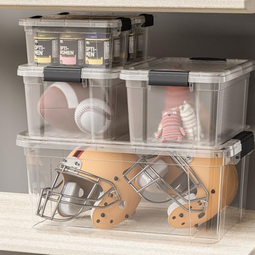 21 Quart Clear Plastic Storage Boxes with Lids (2 Count)