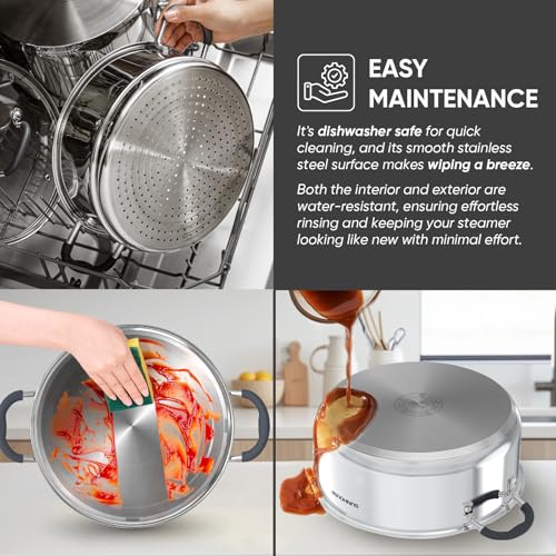 2 Tier Stainless Steel Steamer Pots