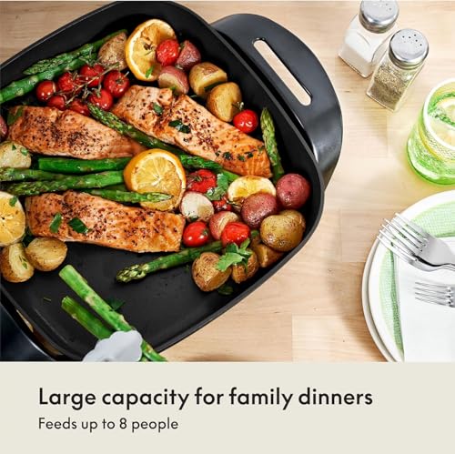 12x12 Electric Skillet & Frying Pan with Glass Lid