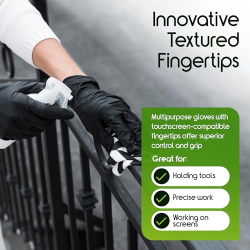 Black Nitrile Gloves HEAVY DUTY 6 Mil Chemical Resistant Medical Cooking Cleaning Disposable Glove