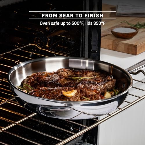 Pro Tri Ply Stainless Steel 8 in Frying Pan