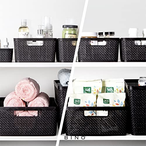 Woven Plastic Basket (4 Count)