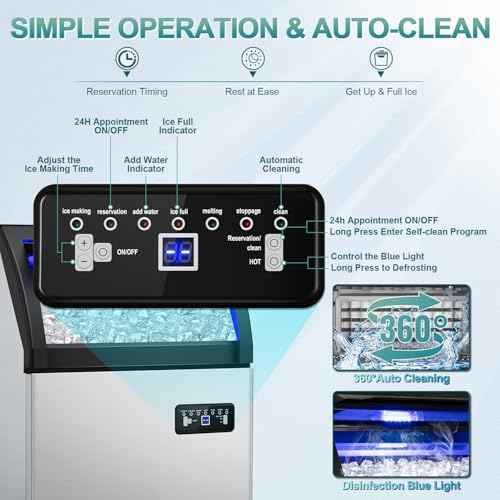 260 lbs High Output Commercial Ice Maker Undercounter Self