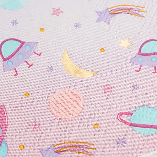 Galaxy Space Napkins for Girls (50 Count)