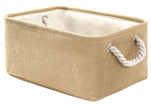 Decorative Basket Rectangular Fabric Storage Bin Organizer Basket with Handles for Clothes Storage